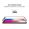 iPhone X Screen Protector Tempered Glass 3D Curved, Otium Full cover, 100% Touch Sensitivity, Case Friendly, Bubble Free, for iPhone X 2017