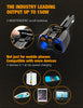 Car Charger, Otium 150W 2-Socket Cigarette Lighter Splitter QC 3.0 Dual USB Ports 1 USB C Fast Car Adapter with Separate Switch LED Voltmeter Replaceable 15A Fuse Compatible GPS/Dash Cam/Phone/iPad