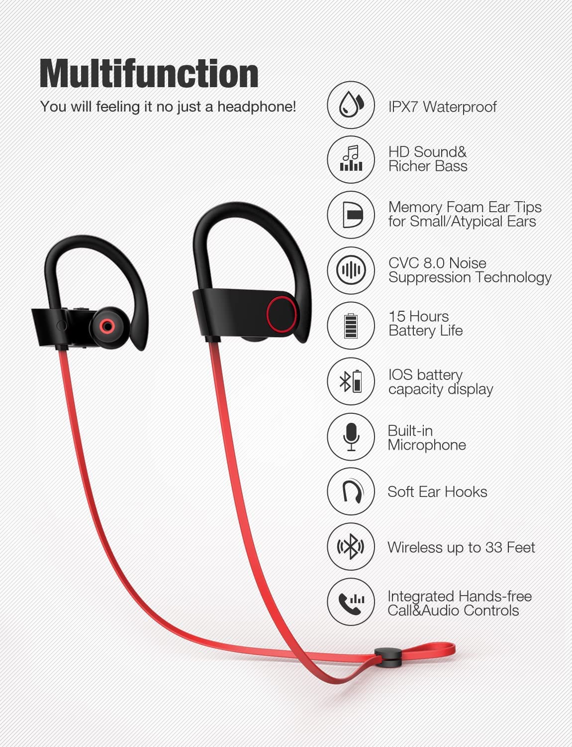 Otium Bluetooth Headphones U8C