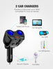 USB C Car Charger, 2 Sockets Cigarette Lighter Splitter 12/24V 80W Dual USB Type-C Ports Separate Switch LED Voltage Display Built-in Replaceable 10A Fuse Compatible Mobile Cell Phone GPS Dash Cam