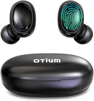 Otium Wireless Earbuds Bluetooth 5.0 Headphones Deep Bass 3D Stero Sound Mini Headsets 40H Total Playtime with Charging Case IPX7 Waterproof Built-in Mic Earphones for Work, Sports, Driving