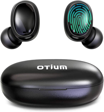 Otium Wireless Earbuds Bluetooth 5.0 Headphones Deep Bass 3D Stero Sound Mini Headsets 40H Total Playtime with Charging Case IPX7 Waterproof Built-in Mic Earphones for Work, Sports, Driving