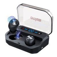 Otium Wireless Earbuds Bluetooth 5.0 Headphones with Digital Intelligence LED Display 3500 mAH Charging Case 135H Playtime Stereo Sound Headset IPX7 Waterproof Built-in Mic for Driving/Work/Sports