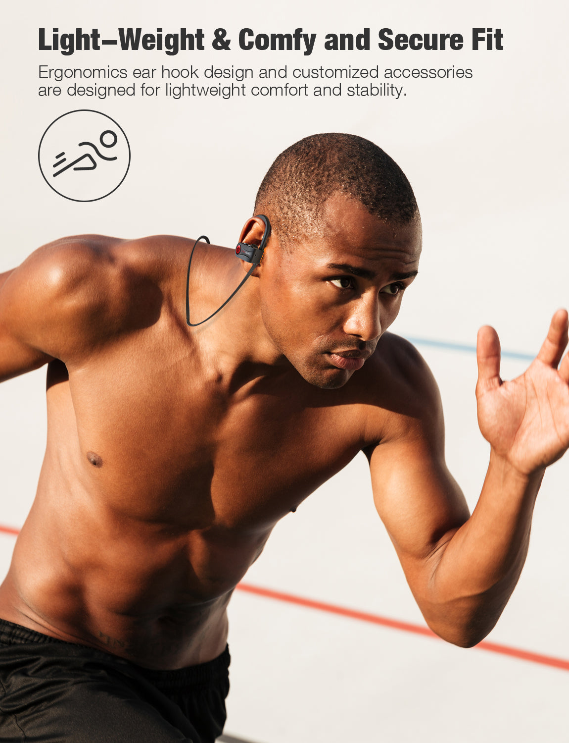 Otium 1TH21B Waterproof Ipx7 Bluetooth Earbuds Sports Wireless Beats - Black